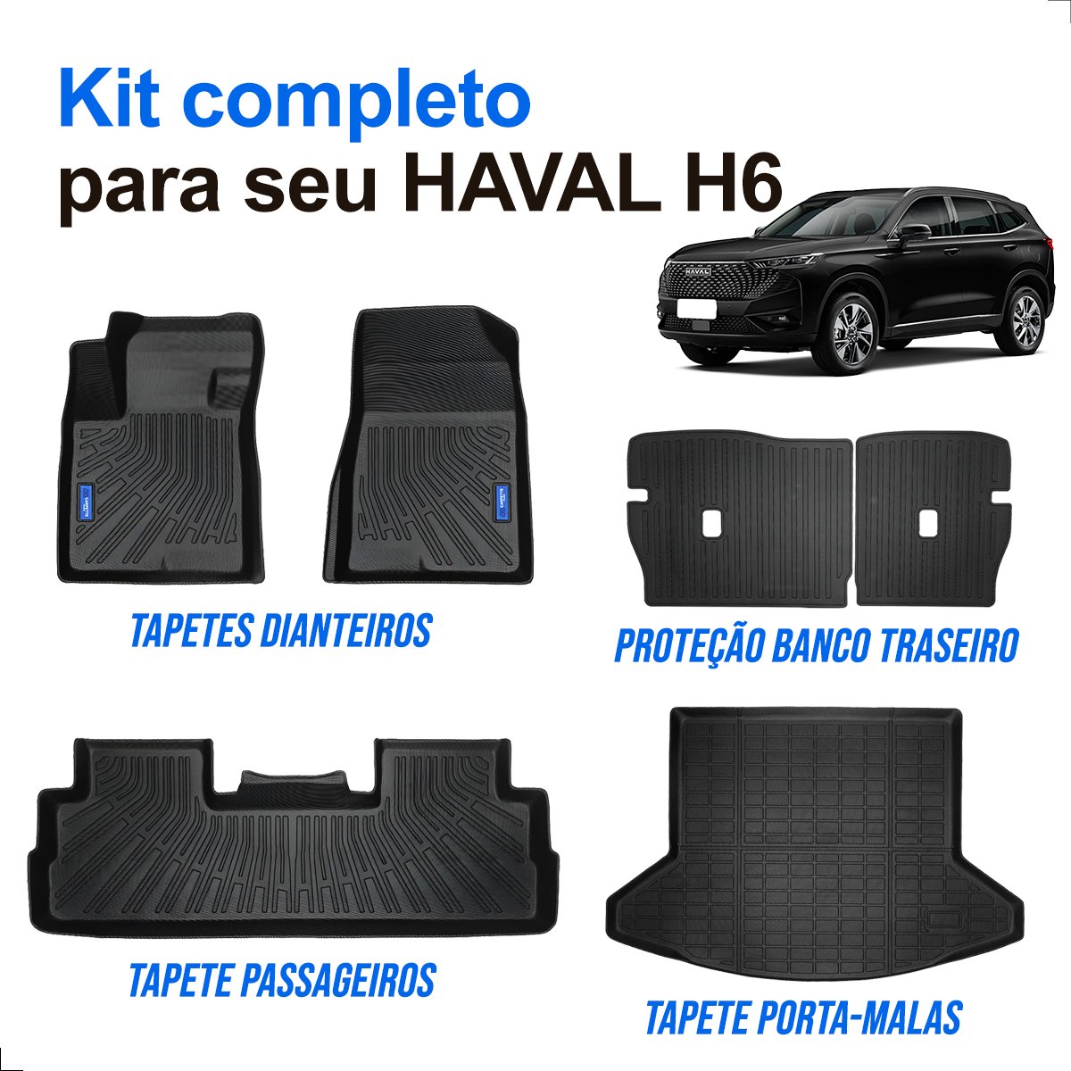 Kit tapete TPE GWM Haval H6 completo - Imagem 4