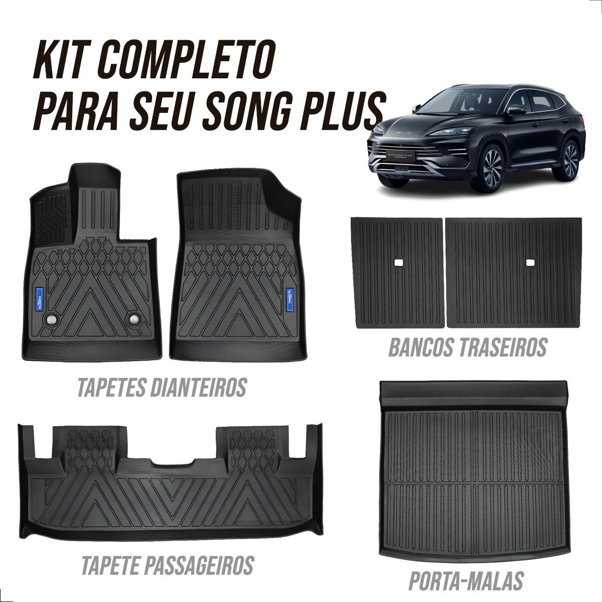 Kit tapete TPE BYD Song Plus completo - Imagem 2