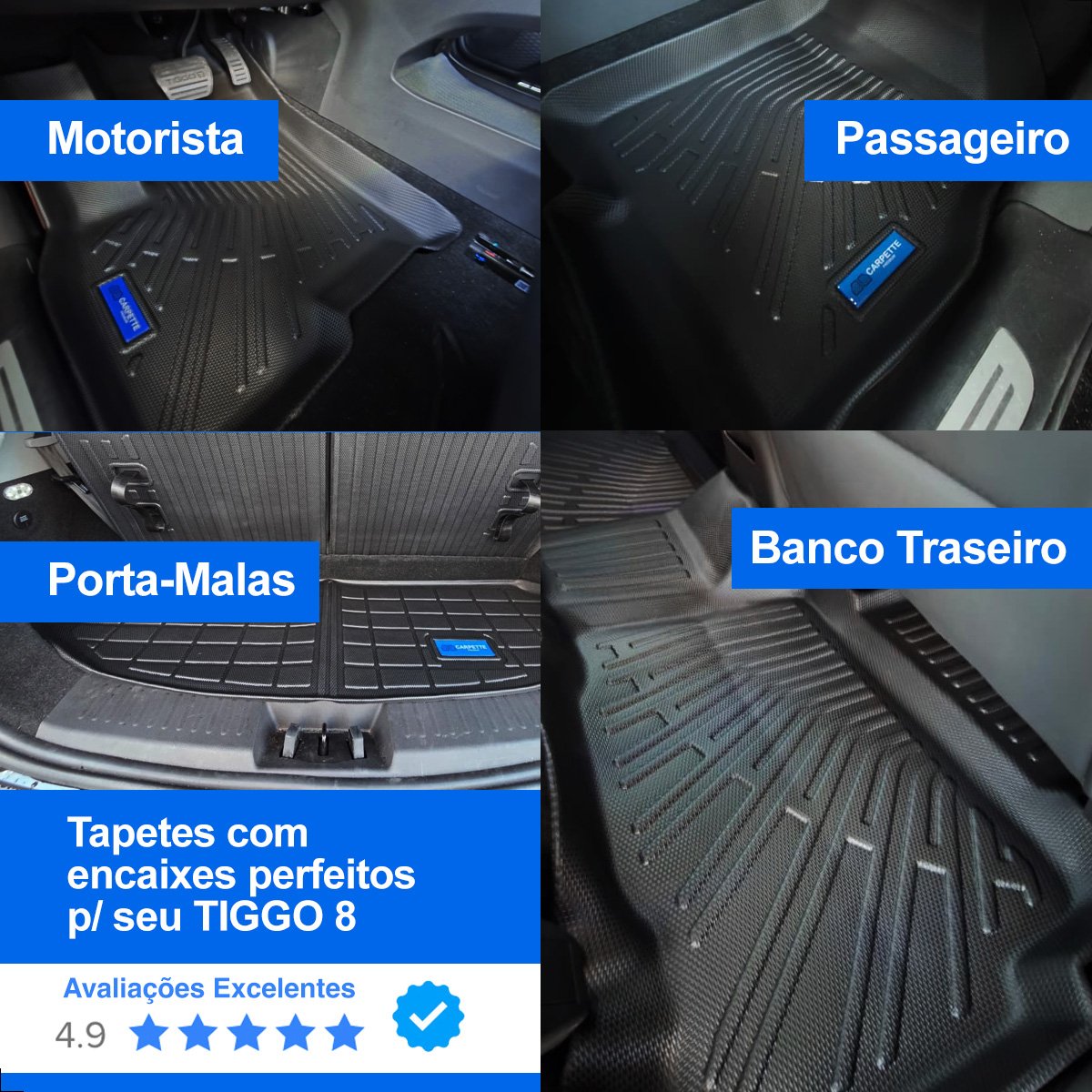Kit tapete TPE Chery Tiggo 8 completo - Imagem 10