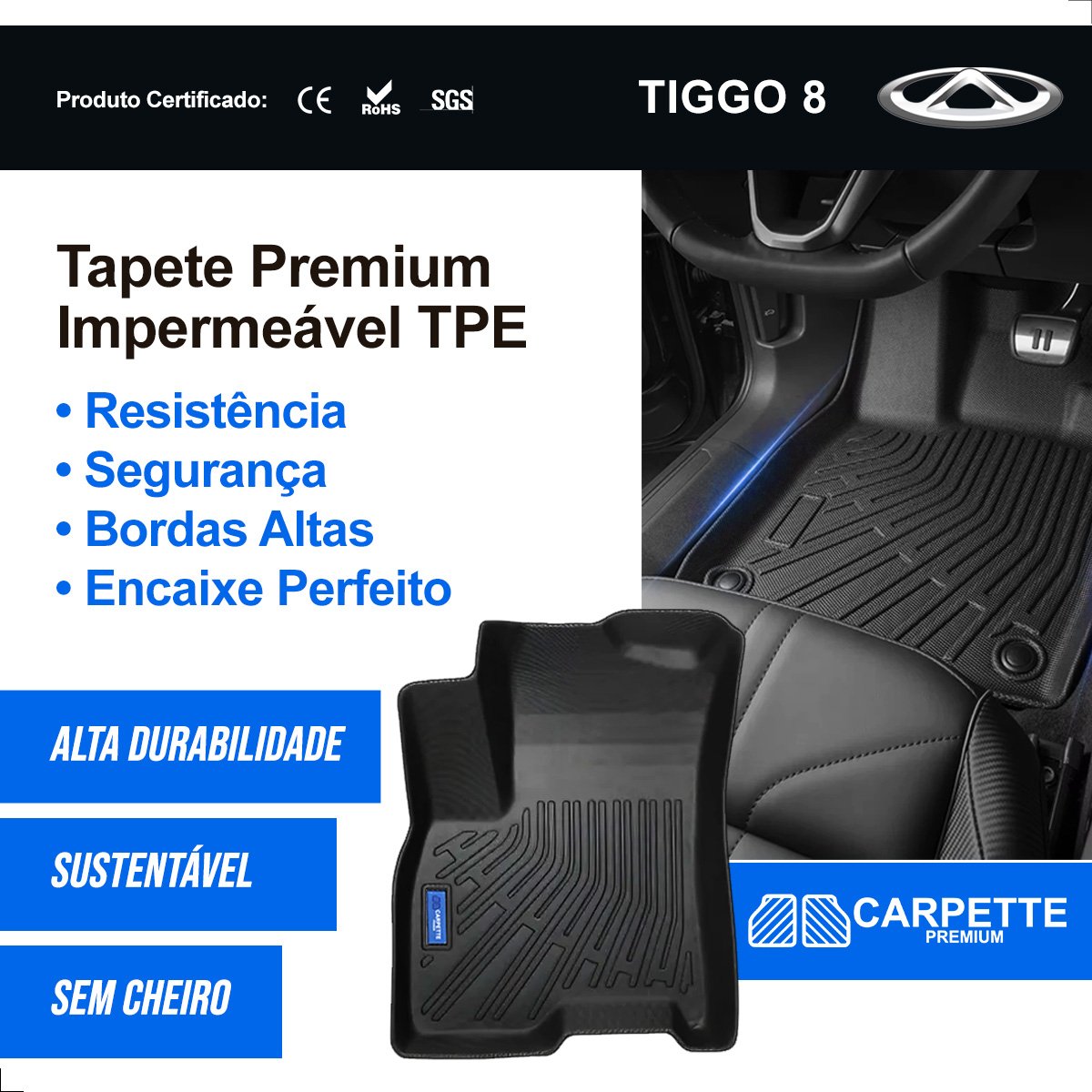 Kit tapete TPE Chery Tiggo 8 completo - Imagem 4