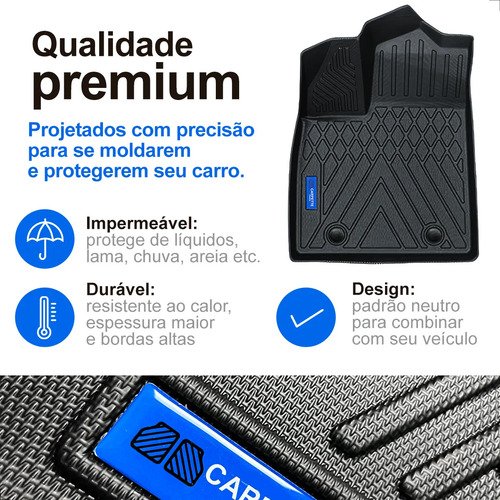 Kit Tapete Byd Dolphin Tpe Completo 3d Impermeável Carpette Preto - Imagem 4