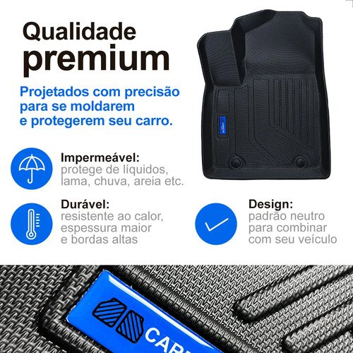 Kit Completo Tapete Byd Yuan Pro 3d Tpe Impermeável Carpette Preto - Imagem 4