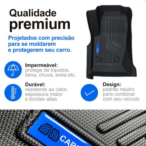 Kit Tapete Gwm Tank 300 Tpe 3d Impermeável Carpette Preto - Imagem 4