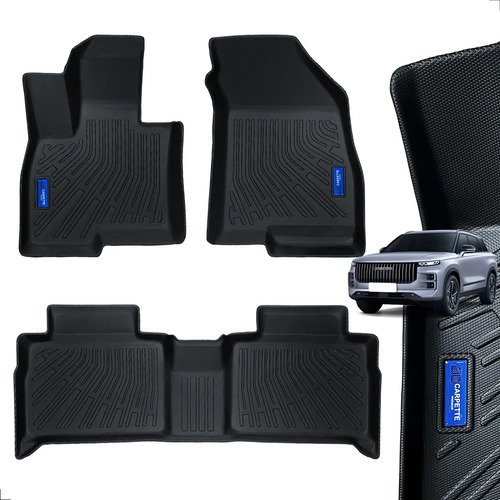 Kit Tapete Jaecoo 7 Completo Tpe 3d Impermeável Carpette Preto