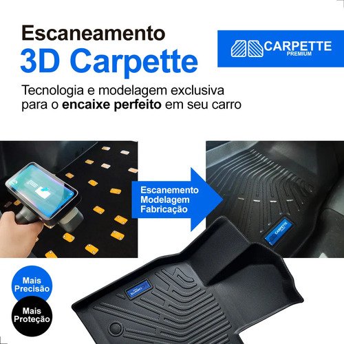 Kit Tapete Byd Dolphin Mini Tpe 3d Impermeável Carpette Preto - Imagem 5