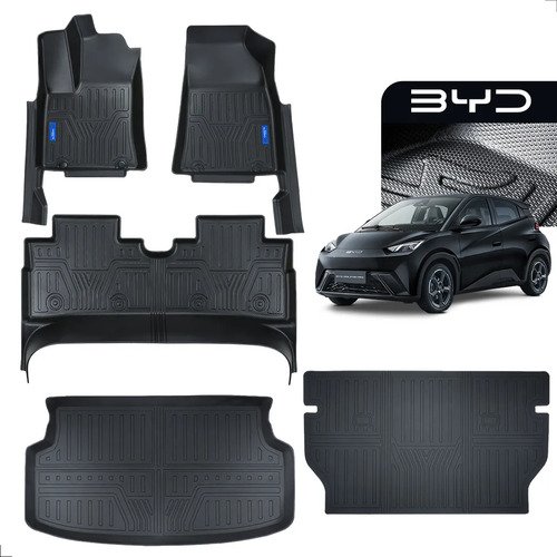 Kit Tapete Byd Dolphin Mini Completo Impermeável Carpette Preto