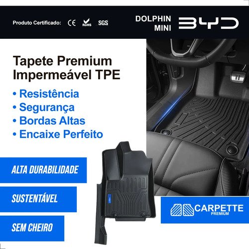 Tapete Porta Malas Byd Dolphin Mini Tpe Impermeável Carpette Preto - Imagem 6