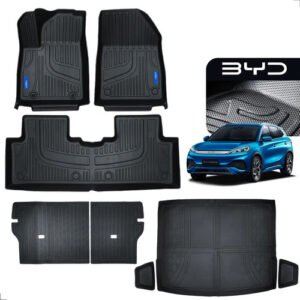 Kit Tapetes Byd Yuan Plus Completo 3d Tpe Impermeável Carpette Preto