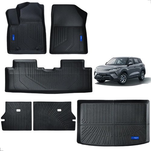 Kit Completo Tapete Byd Yuan Pro 3d Tpe Impermeável Carpette Preto