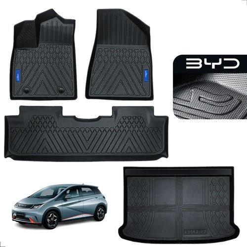 Kit Tapete Byd Dolphin Tpe Completo 3d Impermeável Carpette Preto
