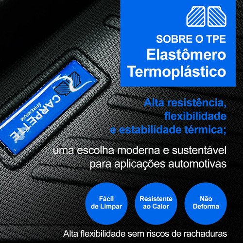 Kit Tapete Byd Dolphin Tpe Completo 3d Impermeável Carpette Preto - Imagem 6