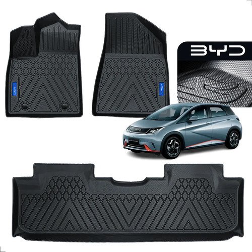 Kit Tapete Completo Byd Dolphin 3d Tpe Impermeável Carpette Preto