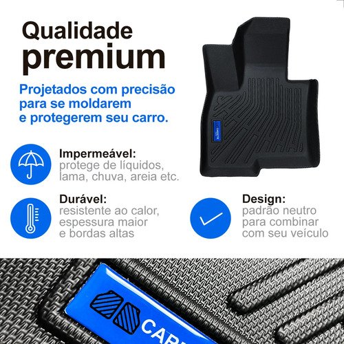 Kit Tapete Jaecoo 7 Completo Tpe 3d Impermeável Carpette Preto - Imagem 4