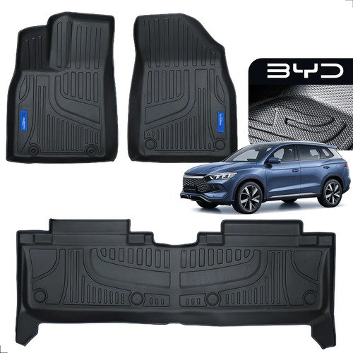 Kit Tapete Byd Song Pro Tpe 3d Impermeável Carpette Premium Preto